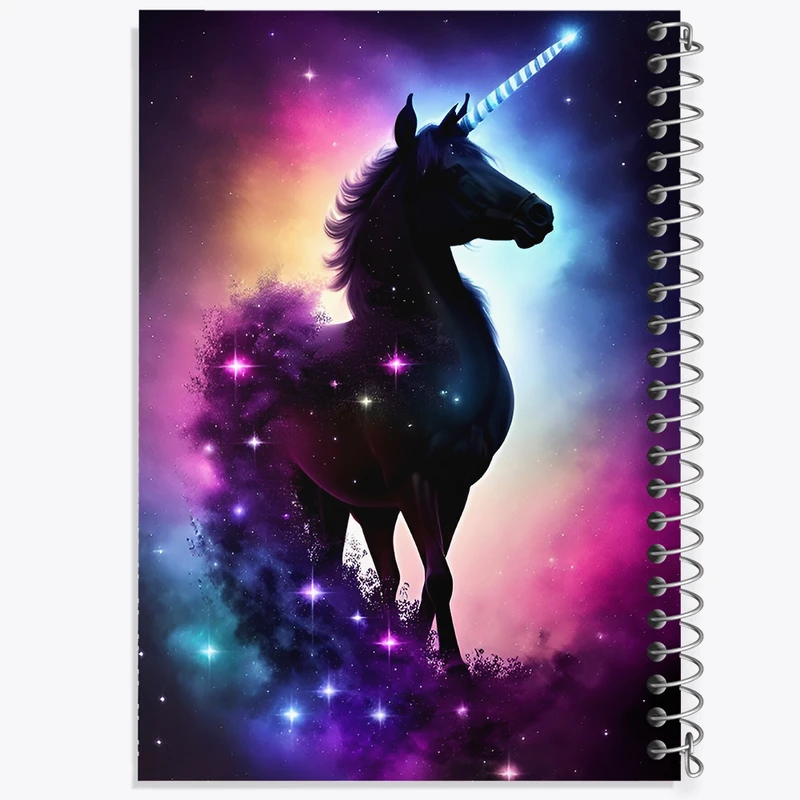 دفتر ژورنال نویسی 50 برگ خندالو مدل نقطه ای طرح اسب تک شاخ کد F6000