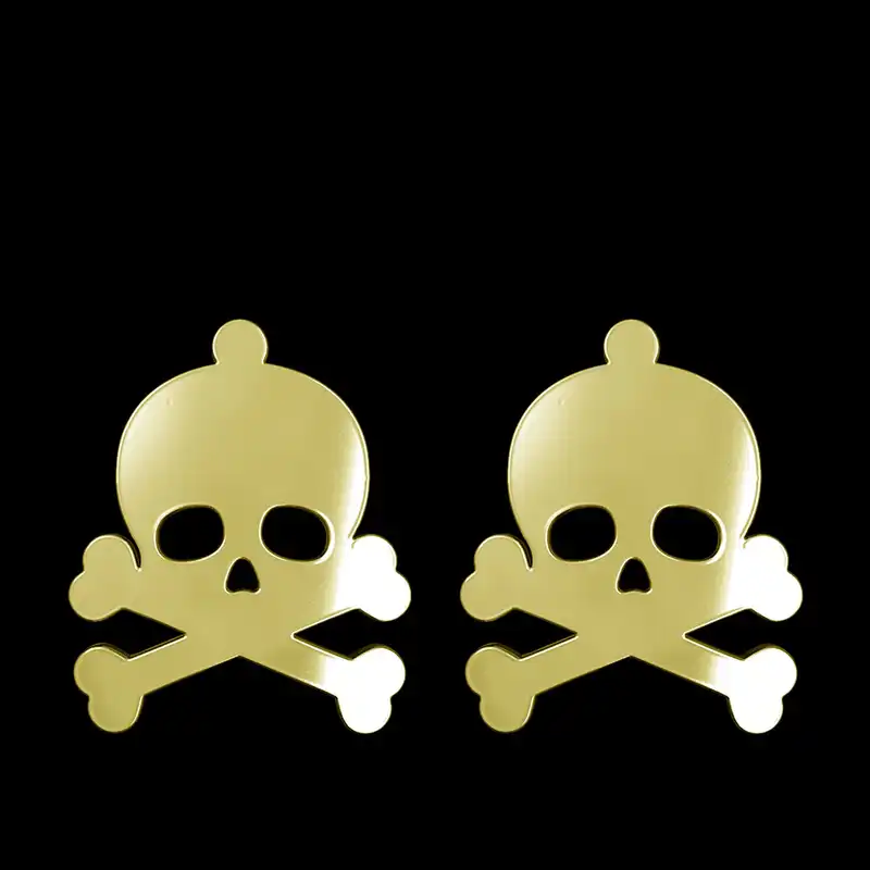 گوشواره طلا 18 عیار زنانه مدوپد مدل جمجمه کد GA1-15685