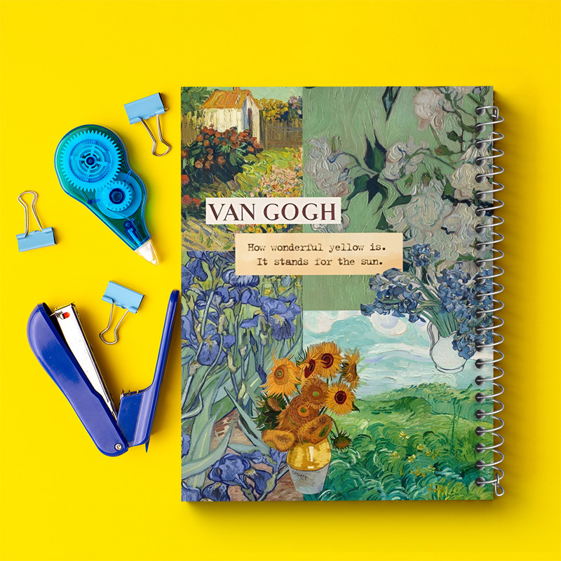 دفتر مشق 100 برگ خندالو طرح ونسان ونگوگ کد N4170