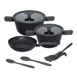 سرویس قابلمه و تابه گرانیت 9 پارچه لیدوما مدل leo برگهوف