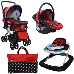 ست کالسکه و کریر مدل ستاره کد 32 به همراه روروئک و ساک لوازم کودک