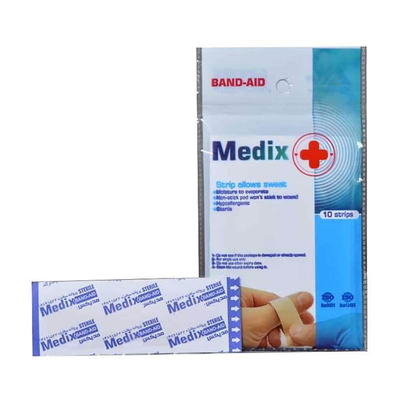 چسب زخم مدیکس مدل Hypoallergic بسته 10 عددی چسب زخم مدیکس مدل Hypoallergic بسته 10 عددی