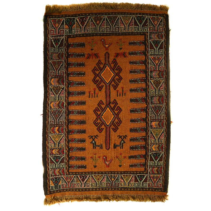 گلیم دستبافت نیم متری مدل تمام بافت خراسان کد 4101230