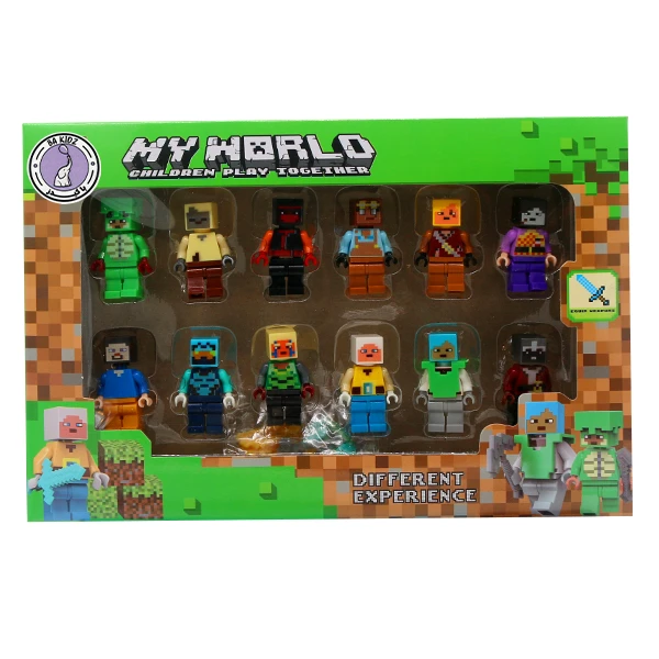  اکشن فیگور باکیدز مدل شخصیت‌های ماینکرفت مجموعه 12 عددی