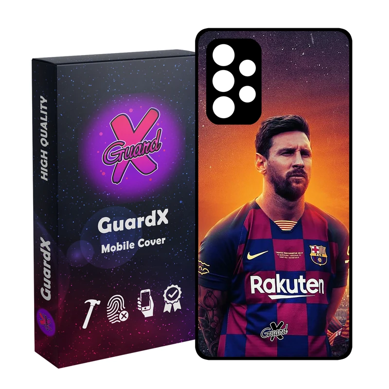 کاور گارد ایکس طرح Messi مدل Glass10123 مناسب برای گوشی موبایل سامسونگ Galaxy A52