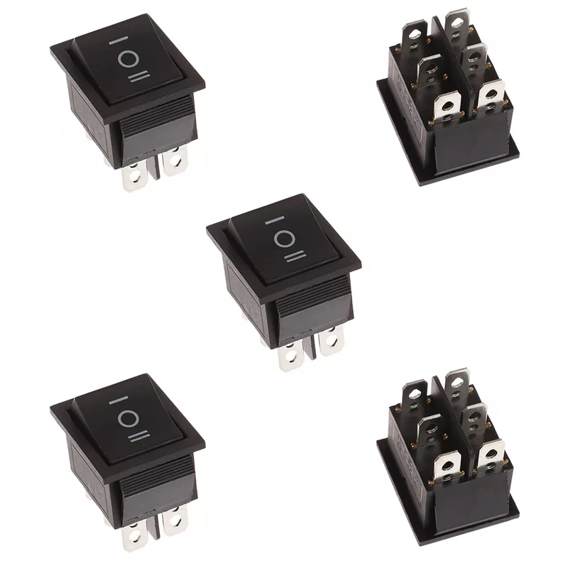 کلید راکر مدل 6 پایه کد KCD4 بسته 5 عددی