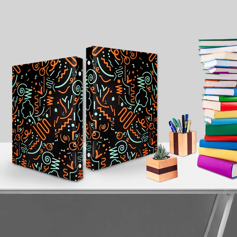 عکس شماره 3 : دفتر کلاسوری 100 برگ پدیده نقش مدل 26 حلقه کد 01