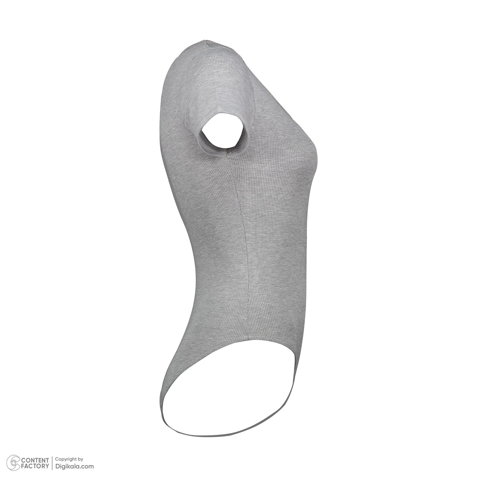 بادی آستین کوتاه زنانه افراتین کد 9577 رنگ طوسی روشن -  - 3