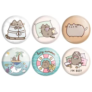 مگنت خندالو طرح پوشین گربه بامزه pusheen کد 1717B مجموعه 6 عددی