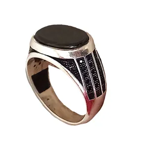 انگشتر نقره مردانه مدل عقیق کد P250