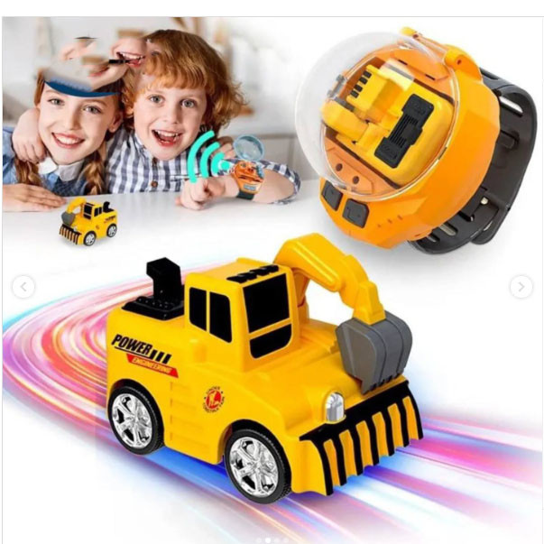 ماشین بازی کنترلی مدل مینی بولدوزر طرح ساعتی شارژی کد F19A-350 مجموعه 3 عددی