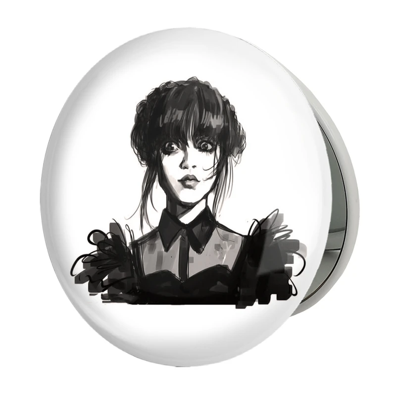 آینه جیبی خندالو طرح سریال ونزدی Wednesday مدل تاشو کد 25261 