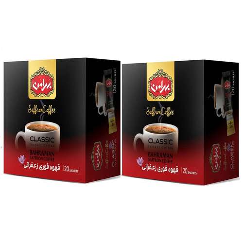 پودر قهوه فوری زعفرانی بهرامن - 19 گرم بسته 2 عددی