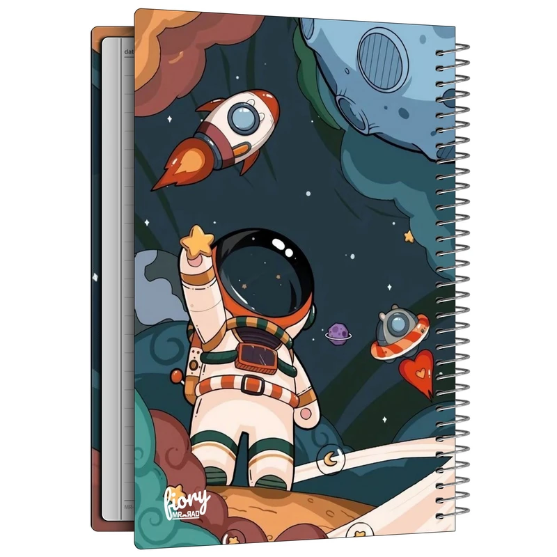 دفتر مشق 50 برگ مستر راد مدل آدم فضایی کد 2726 fiory