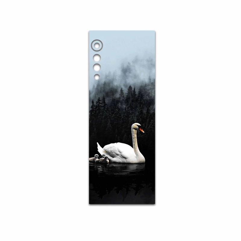 برچسب پوششی ماهوت مدل Swan-Lake مناسب برای گوشی موبایل ال جی Velvet 5G