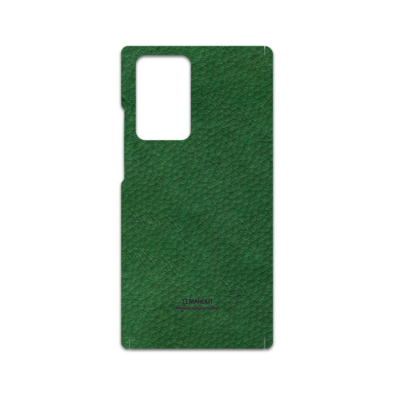 برچسب پوششی ماهوت مدل Green-Leather مناسب برای گوشی موبایل ال جی Q7