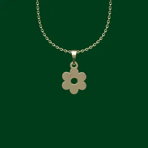 گردنبند طلا 18 عیار زنانه مدوپد مدل گل کد FF2-1-1086