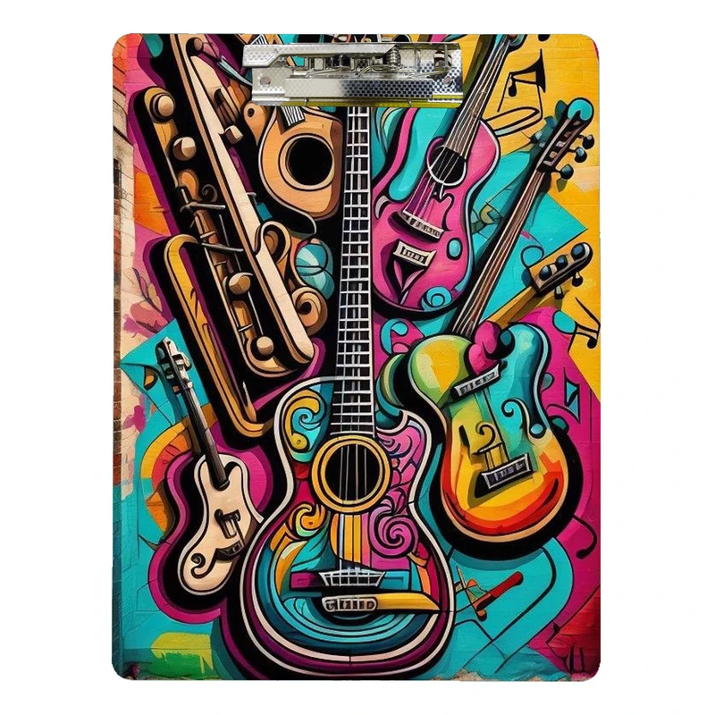 تخته شاسی طرح گیتار فانتزی کد 500 سایز A4