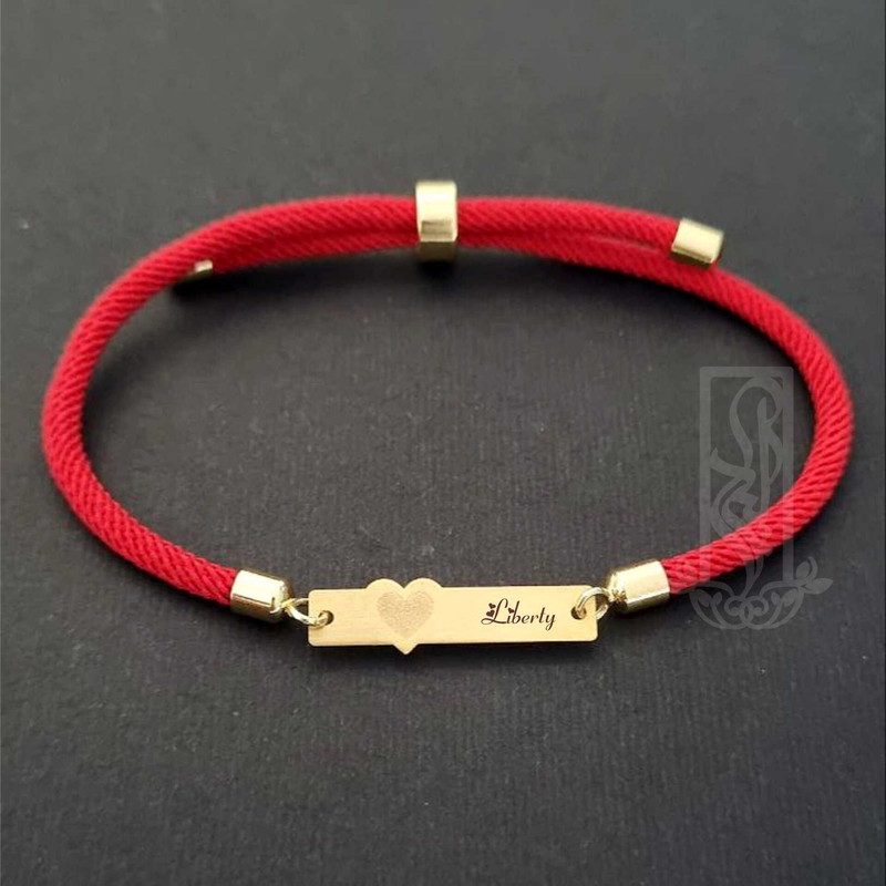 دستبند طلا 18 عیار زنانه لیردا مدل کلمه liberty 6788