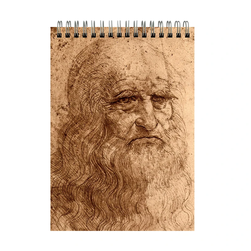 دفتر طراحی 60 برگ مدل طراحی چهره داوینچی کد A5-54