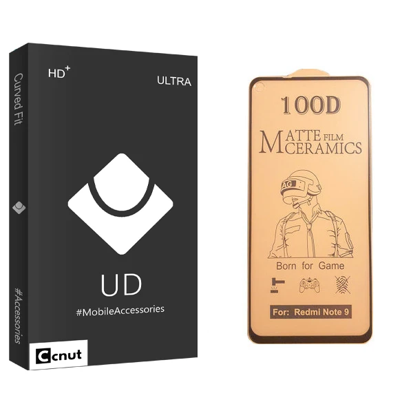 محافظ صفحه نمایش سرامیکی کوکونات مدل UD Black مناسب برای گوشی موبایل شیائومی Redmi Note 9