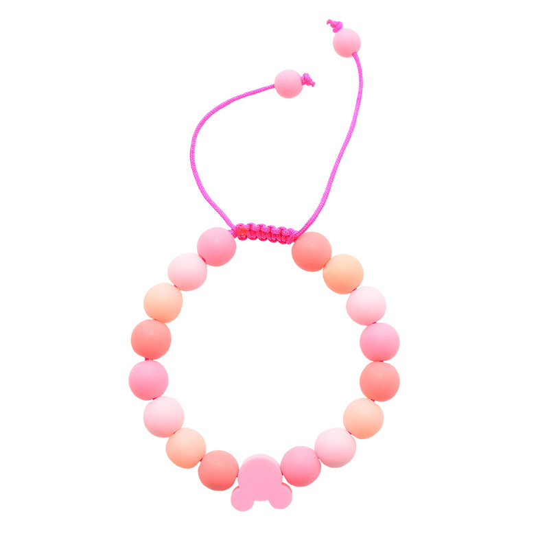 دستبند دخترانه دلنار گالری مدل موش و مهره پاستیلی