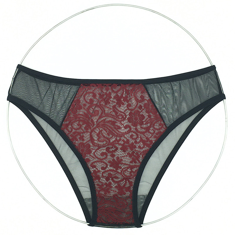 شورت زنانه مدل توری کد 50 رنگ زرشکی