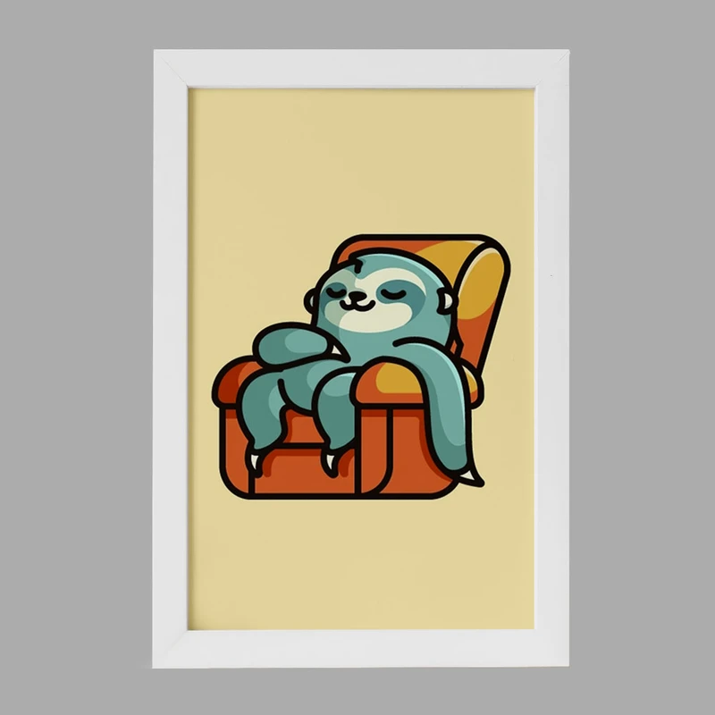 تابلو خندالو مدل  حیوانات بامزه تنبل کد 28365