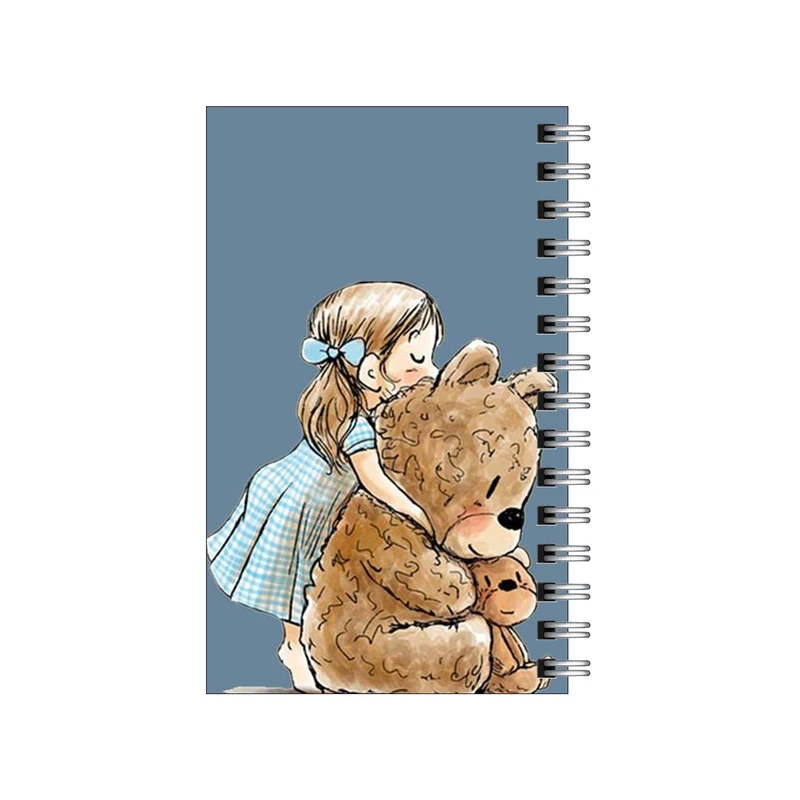 دفترچه یادداشت مدل to do list طرح دختر مهربون و خرس کد 6929248