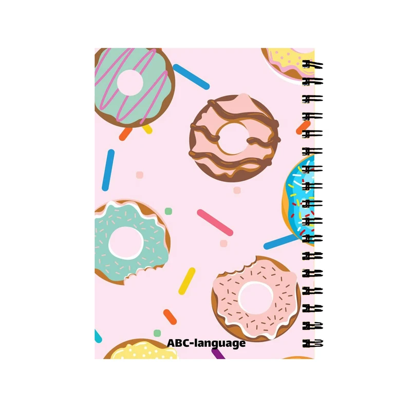 دفتر زبان 60 برگ مدل دونات کد 58