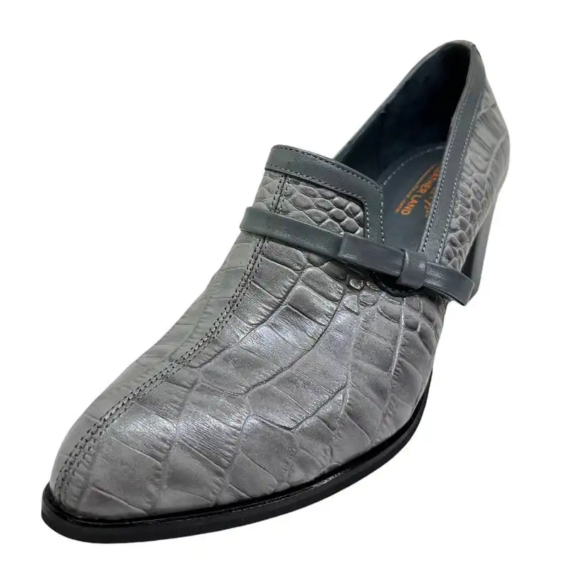 کفش زنانه سرزمین چرم مدل 1644 رنگ طوسی