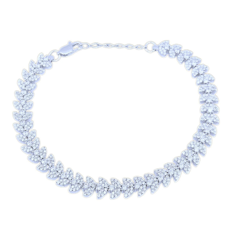 دستبند نقره زنانه گالری رضازاده مدل چتری لاو 0216 دستبند نقره زنانه گالری رضازاده مدل چتری لاو 0216