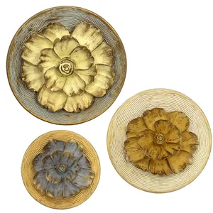 دیوارکوب دست نگار مدل گل مجموعه 3 عددی