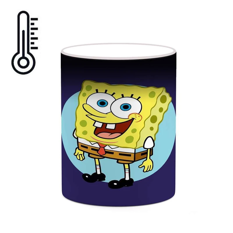 ماگ حرارتی کاکتی مدل کارتون باب اسفنجی کد mgh23497