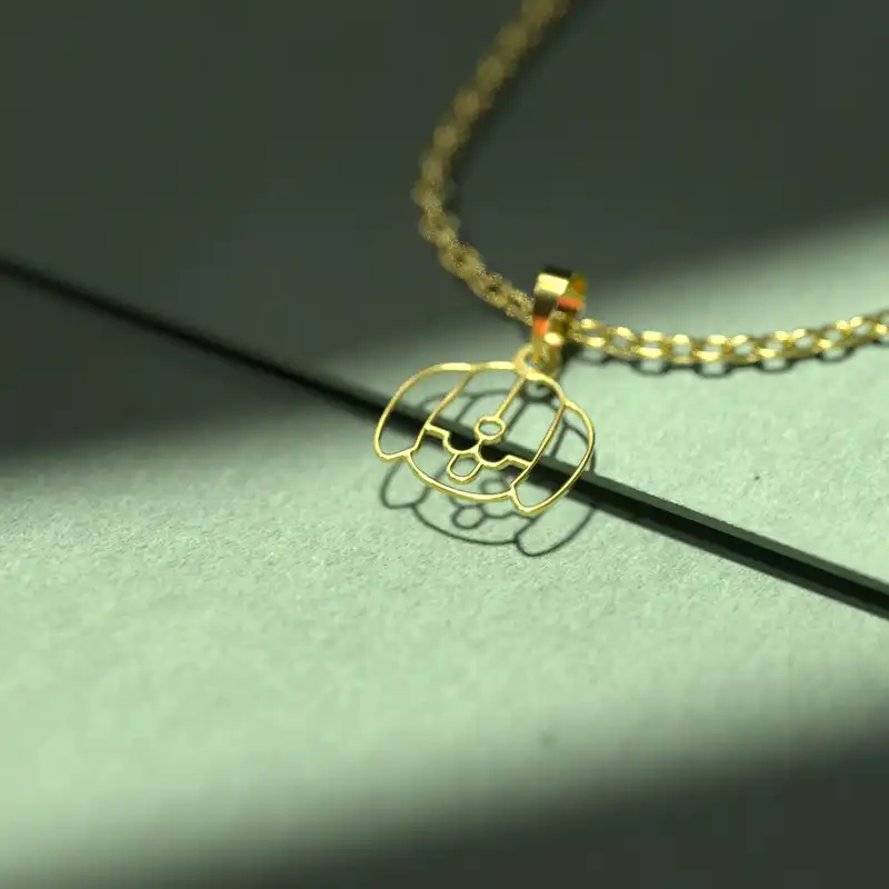 گردنبند طلا 18 عیار زنانه مدوپد مدل سگ کد B3-1-1085