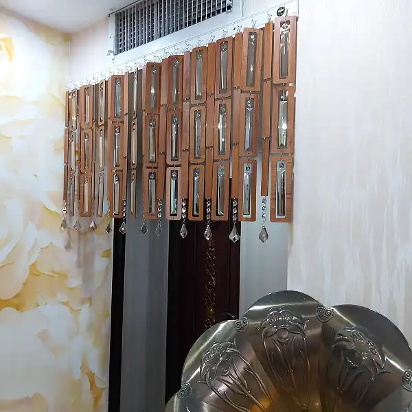 پرده آریا کریستال مدل چوبی سایز 100x100 سانتی متر