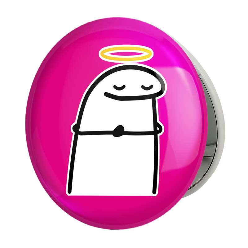 آینه جیبی خندالو طرح میقولی مدل تاشو کد 28032