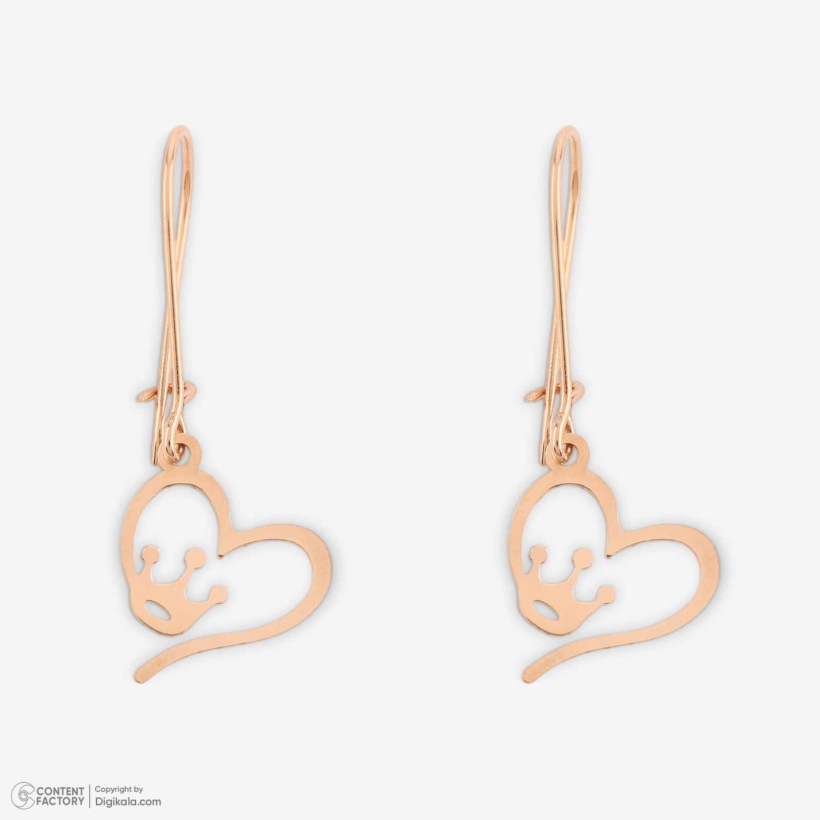 نیم ست طلا 18 عیار زنانه حافا گلد مدل تاج کد nim12 - - 7