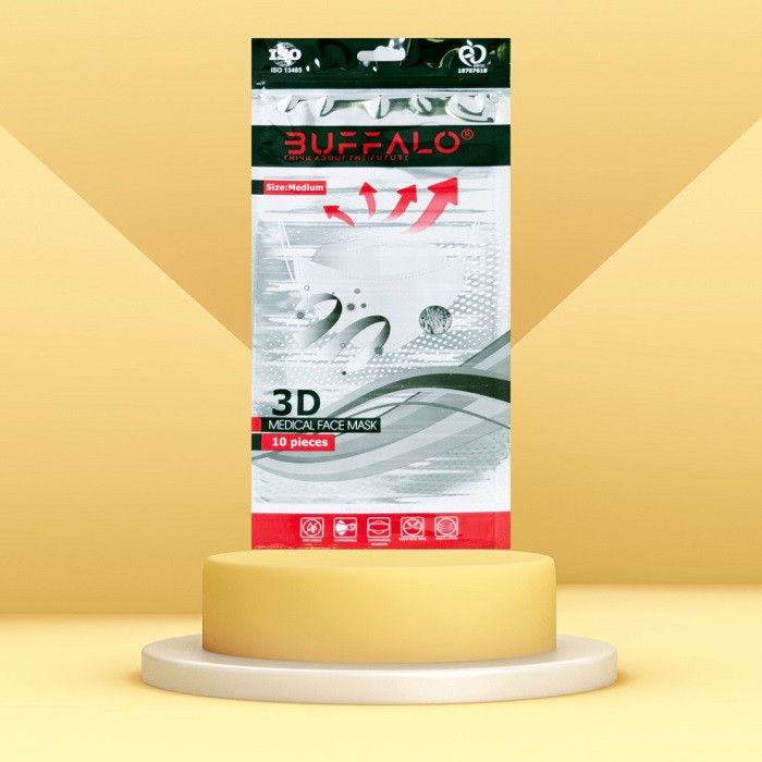 ماسک تنفسی بوفالو مدل سه بعدی 5 لایه بسته 20 عددی