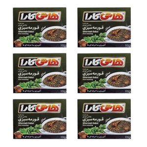 پودر فشرده حاوی عصاره خورشت قرمه سبزی هاتی کارا - 80 گرم بسته 6 عددی