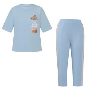 ست تی‌شرت آستین کوتاه و شلوار راحتی زنانه مدل A1093-B