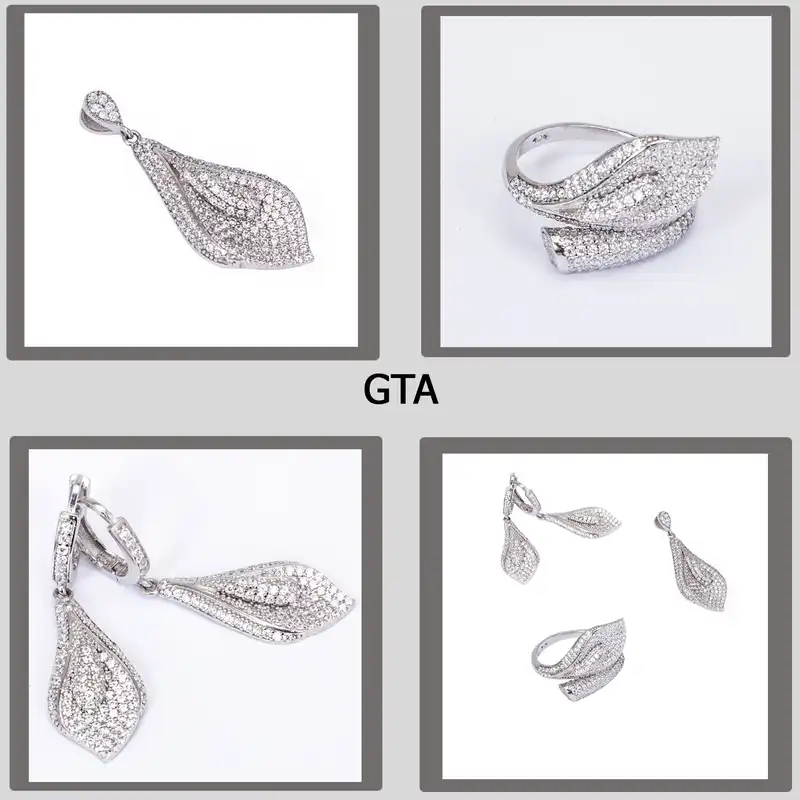 نیم ست نقره زنانه مدل GTA-668