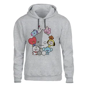 هودی مردانه مدل بی تی اس کد 183رنگ طوسی