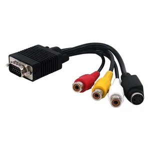 کابل تبدیل VGA به RCA و S-Video مدل qwyt طول 0.2 متر