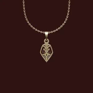 گردنبند طلا 18 عیار زنانه مدوپد مدل هندسی کد W2-1-1233