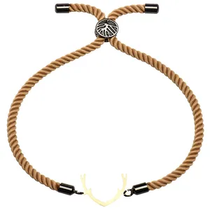 دستبند طلا 18 عیار زنانه الن نار طرح شاخ گوزن مدل N1986