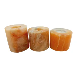 جاشمعی سنگی مدل استوانه ای cylinder03 مجموعه 3 عددی
