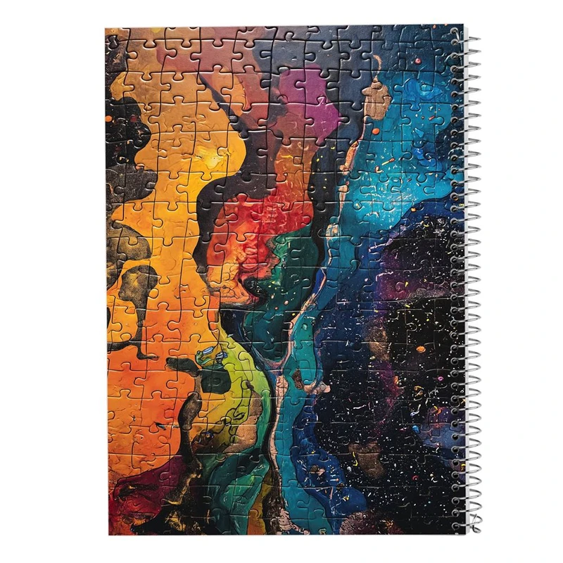 دفتر ژورنال نویسی 50 برگ مدوپد مدل نقطه ای طرح اشکال فانتزی کد DF16237