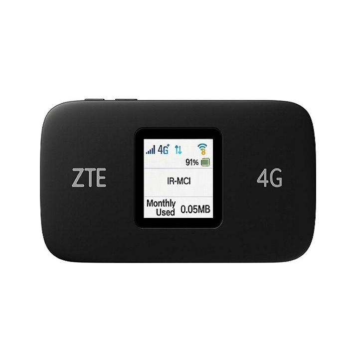 مودم جیبی زد تی ای مدل MF971RS با پشتیبانی 4.5G، پردازنده ARM v7 با فرکانس 1.2 گیگاهرتز، باتری 2000 میلی‌آمپرساعت با شارژدهی تا 7 ساعت، اتصال همزمان 33 کاربر، فناوری تجمیع فرکانس CAT6، سرعت دانلود تا 300 مگابیت بر ثانیه و وای‌فای دوباند 2.4 و 5 گیگاهرتز