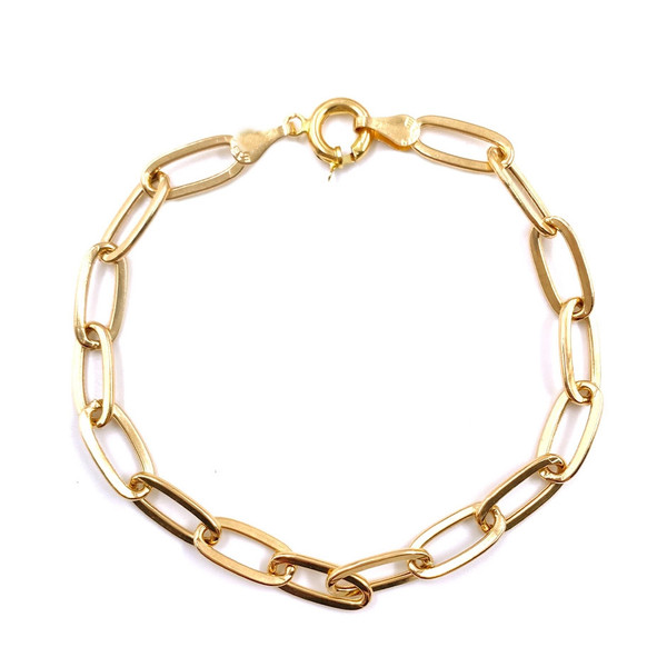 دستبند طلا 18 عیار زنانه دوست خوب مدل هرمس کد DK169